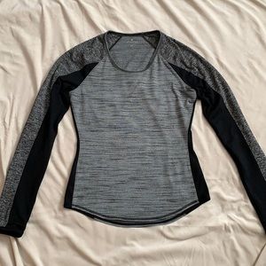 Athleta Black & Gray Long Sleeve